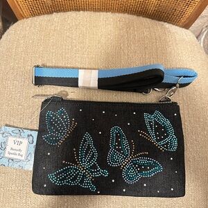 Brighton Denim Studded Butterfly Sparkle Bag